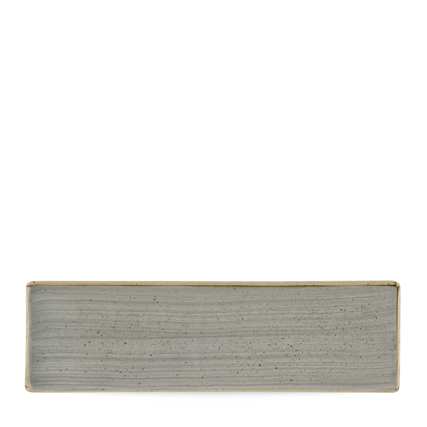 Churchill Stonecast Grey ovaal bord 30x9 cm – langwerpig grijs bord voor restaurants