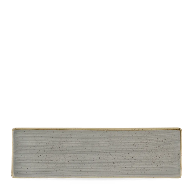 Churchill Stonecast Grey ovaal bord 30x9 cm – langwerpig grijs bord voor restaurants