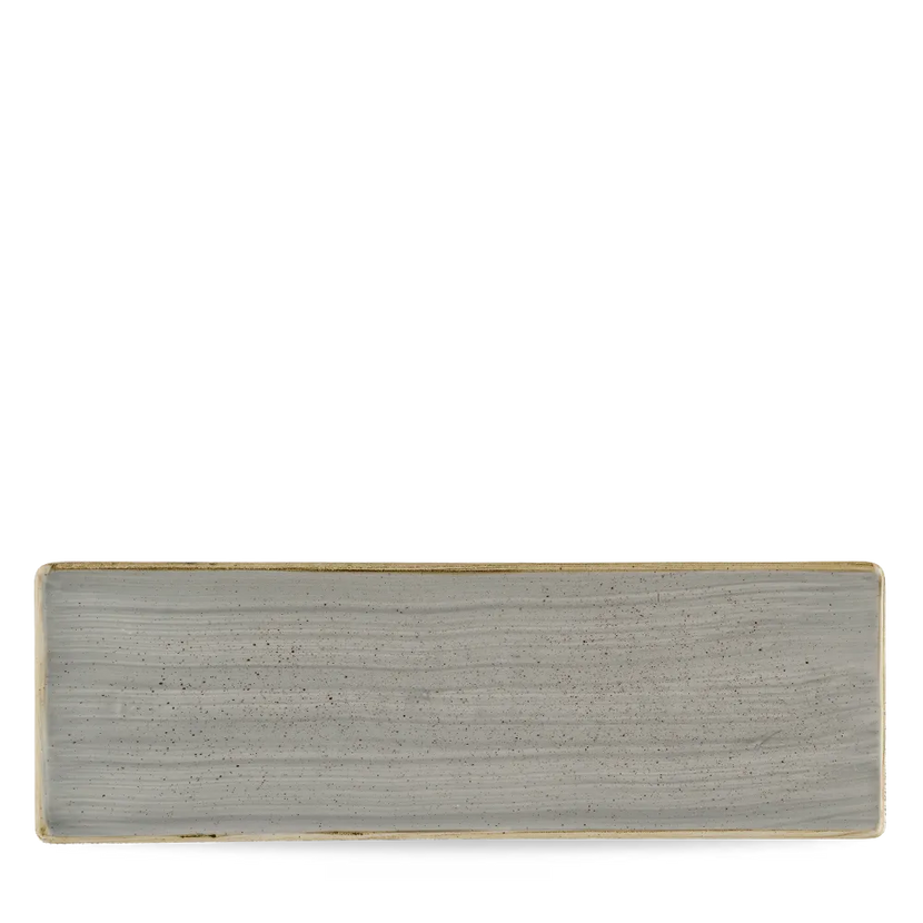 Churchill Stonecast Grey ovaal bord 33x11 cm – groot grijs bord voor horecapresentatie