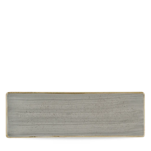 Churchill Stonecast Grey ovaal bord 33x11 cm – groot grijs bord voor horecapresentatie