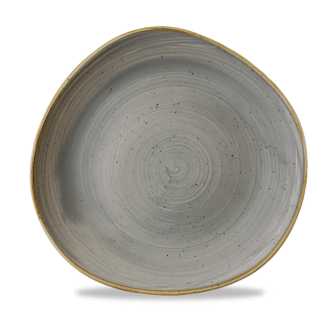 Churchill Stonecast Grey rond bord met rand Ø 28,6 cm – grijs porseleinen bord voor horeca