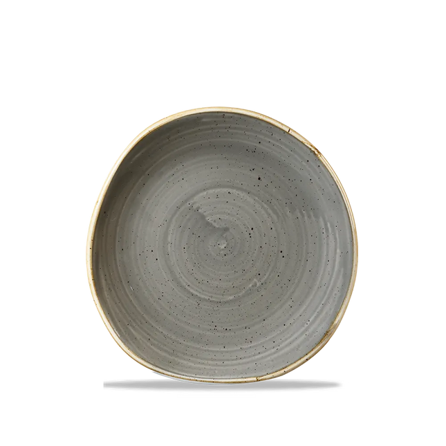 Churchill Stonecast Grey rond bord met rand Ø 18,6 cm – klein grijs porseleinen bordje voor fine dining