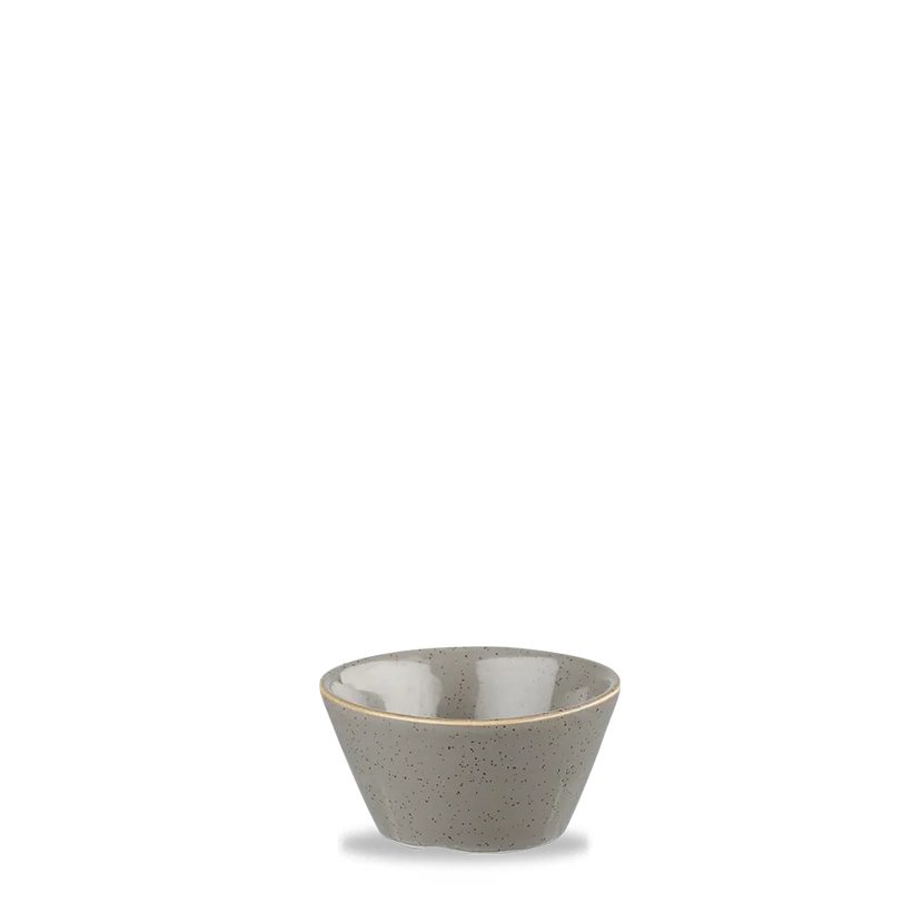Churchill Stonecast Grey sauskommetje 89 ml – gespikkelde porseleinen sauskom voor horeca
