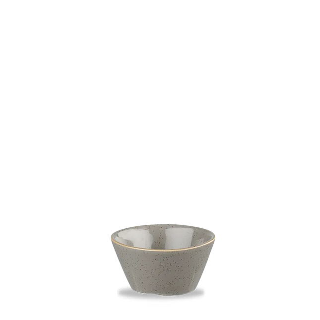 Churchill Stonecast Grey sauskommetje 89 ml – gespikkelde porseleinen sauskom voor horeca
