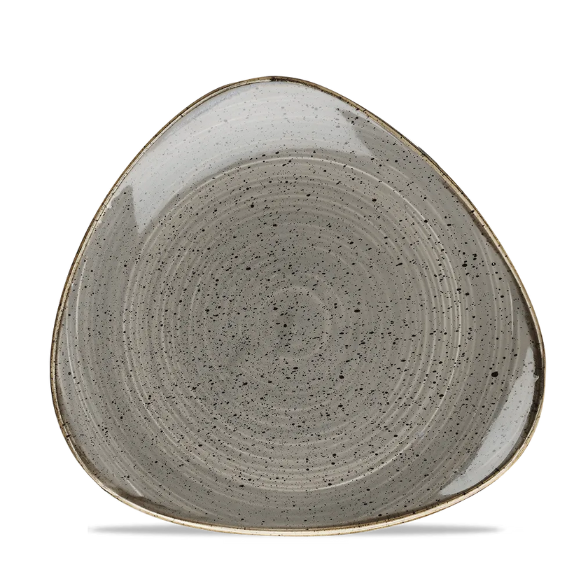 Churchill Stonecast Grey Lotus bord Ø 23 cm – gespikkeld porseleinen bord voor hotels en restaurants