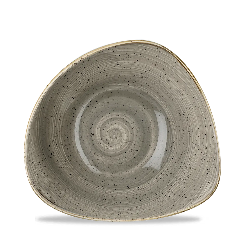 Churchill Stonecast Grey Lotus kom Ø 18 cm – gespikkeld porseleinen kom voor fine dining