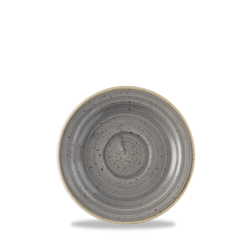 Churchill Stonecast Grey Profile schotel 15 cm – keramische onderschotel voor restaurants
