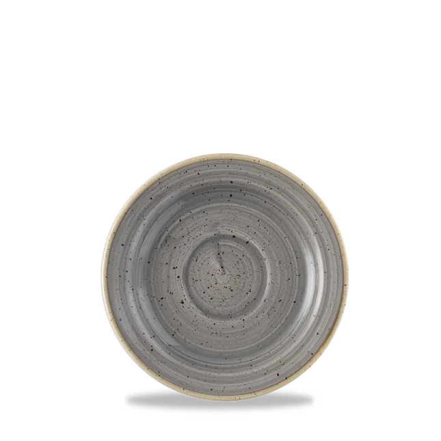 Churchill Stonecast Grey Profile schotel 15 cm – keramische onderschotel voor restaurants