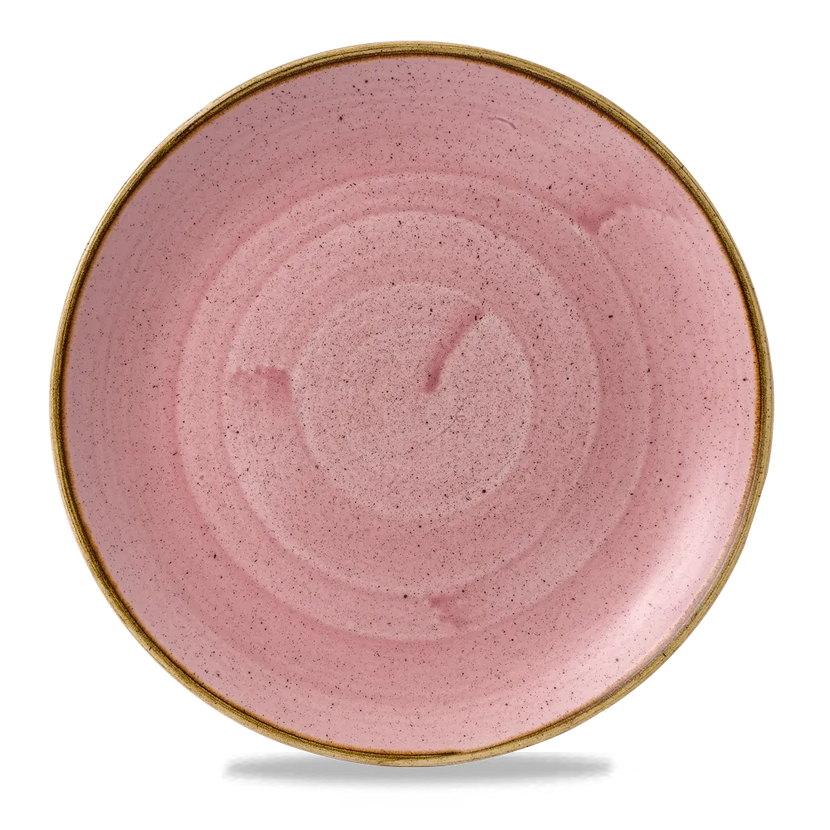 Churchill Stonecast Petal Pink Evolve coupebord Ø 26 cm – randloos porseleinen bord voor cafés en bars