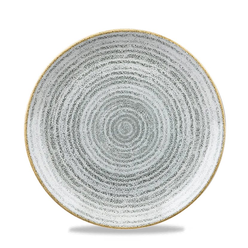 Churchill Studio Prints Stone Grey Evolve coupebord Ø 22 cm – randloos porseleinen bord voor restaurants