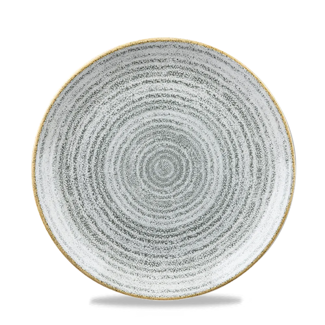 Churchill Studio Prints Stone Grey Evolve coupebord Ø 22 cm – randloos porseleinen bord voor restaurants