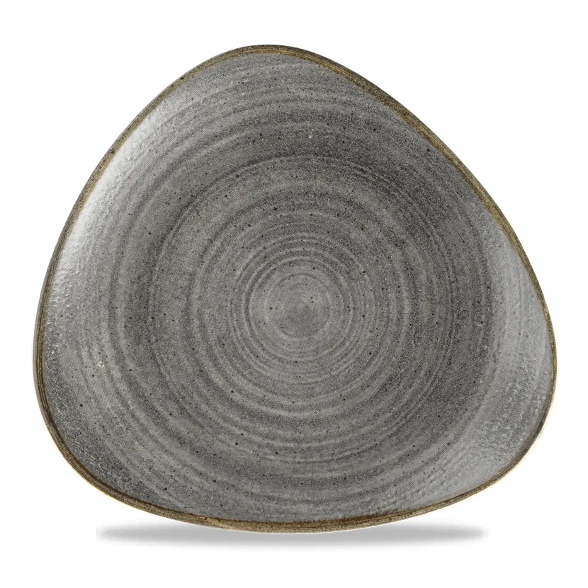 Churchill Stonecast Raw Black Lotus bord Ø 26,5 cm – gespikkeld porseleinen bord voor cafés en bars