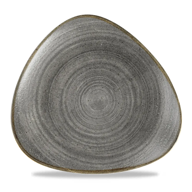 Churchill Stonecast Raw Black Lotus bord Ø 26,5 cm – gespikkeld porseleinen bord voor cafés en bars