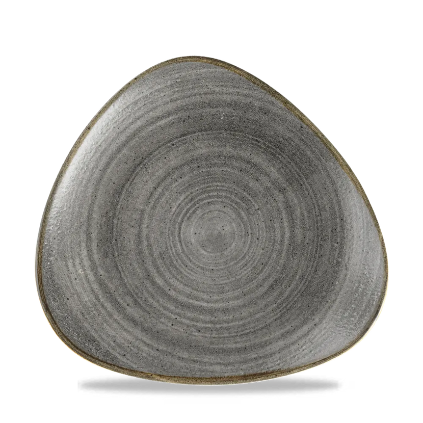 Churchill Stonecast Raw Black Lotus bord Ø 22,9 cm – gespikkeld porseleinen bord voor fine dining