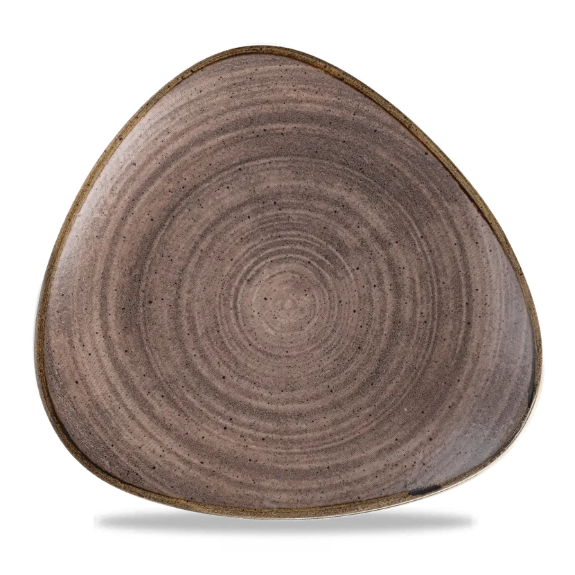 Churchill Stonecast Raw Brown Lotus bord Ø 26,5 cm – gespikkeld porseleinen bord voor buffetten en catering