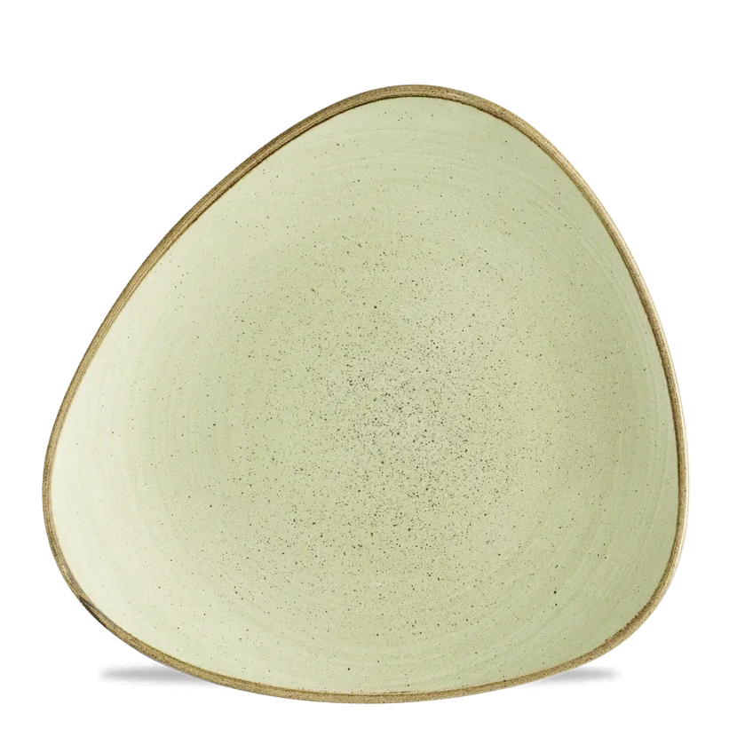 Churchill Stonecast Raw Green lotusbord Ø 26,5 cm – gespikkeld porseleinen bord voor restaurants