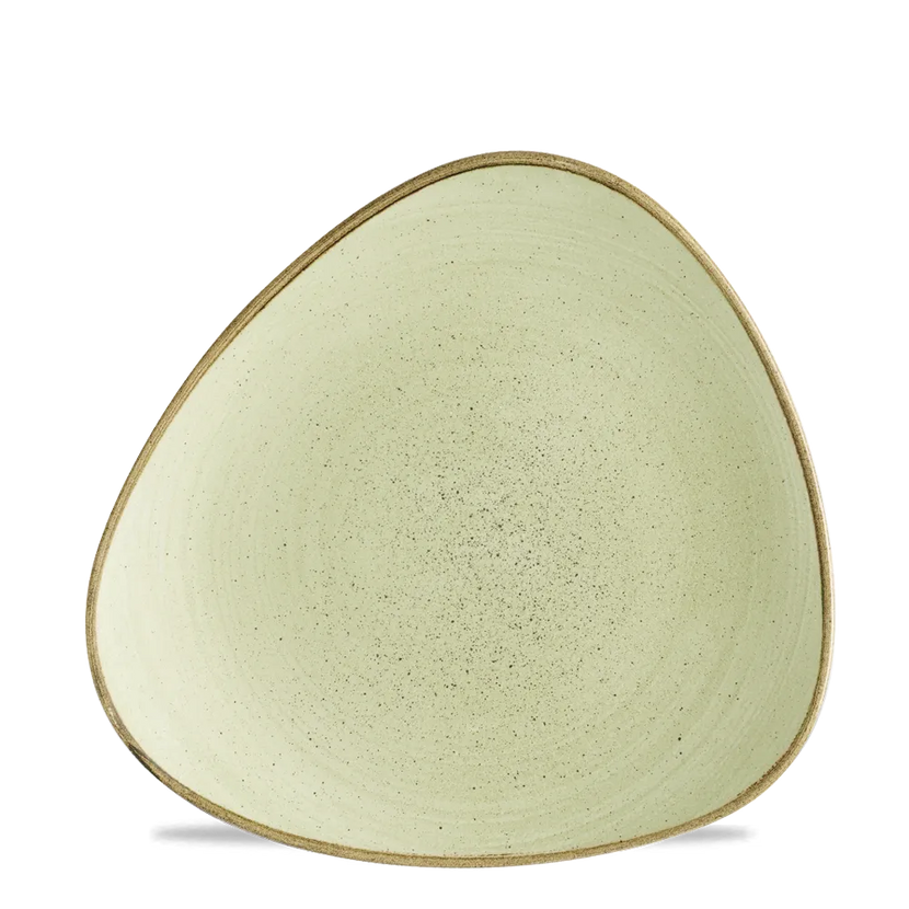 Churchill Stonecast Raw Green lotusbord Ø 22,9 cm – gespikkeld porseleinen bord voor horeca