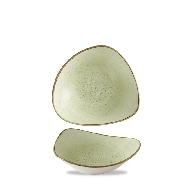 Churchill Stonecast Raw Green lotuskom Ø 17,8 cm – gespikkelde porseleinen kom voor horeca