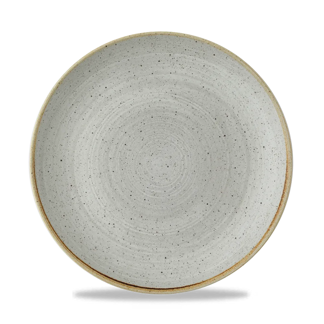 Churchill Stonecast Raw Grey Evolve coupebord Ø 26 cm – randloos porseleinen bord voor de horeca