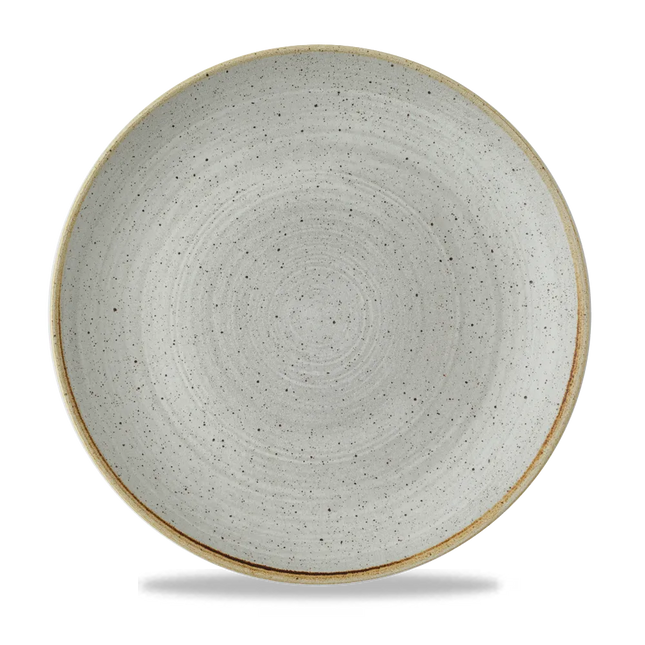 Churchill Stonecast Raw Grey Evolve coupebord Ø 28,8 cm – randloos porseleinen bord voor hotels en restaurants