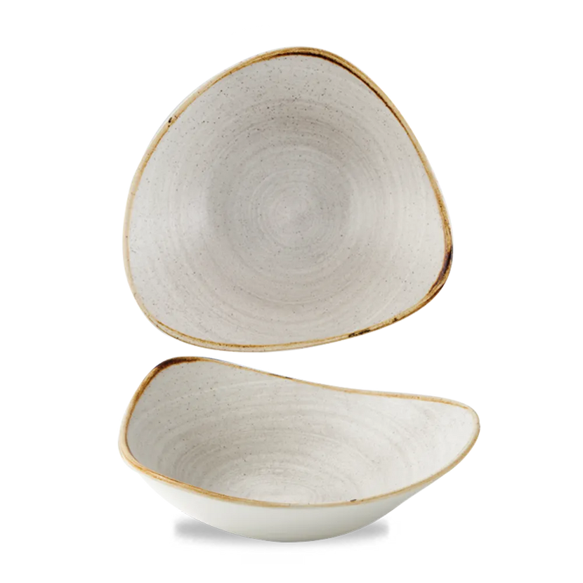 Churchill Stonecast Raw Grey Lotus kom Ø 23 cm – gespikkeld porseleinen kom voor hotels en restaurants