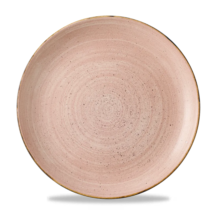 Churchill Stonecast Raw Terracotta Evolve coupebord Ø 28,8 cm – randloos porseleinen bord voor fine dining