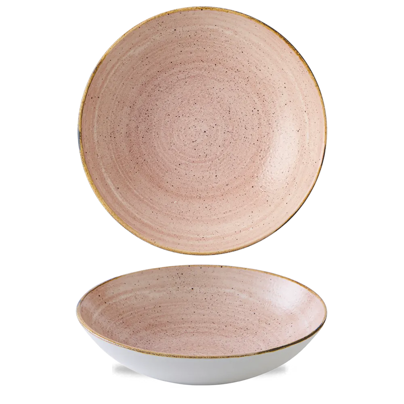 Churchill Stonecast Raw Terracotta Evolve coupekom Ø 24,8 cm – randloze porseleinen kom voor professionele keukens