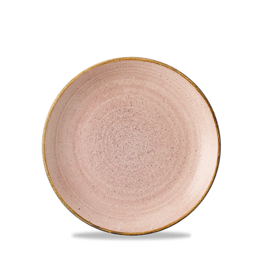 Churchill Stonecast Raw Terracotta Evolve coupebord Ø 16,5 cm – randloos porseleinen bord voor de horecasector