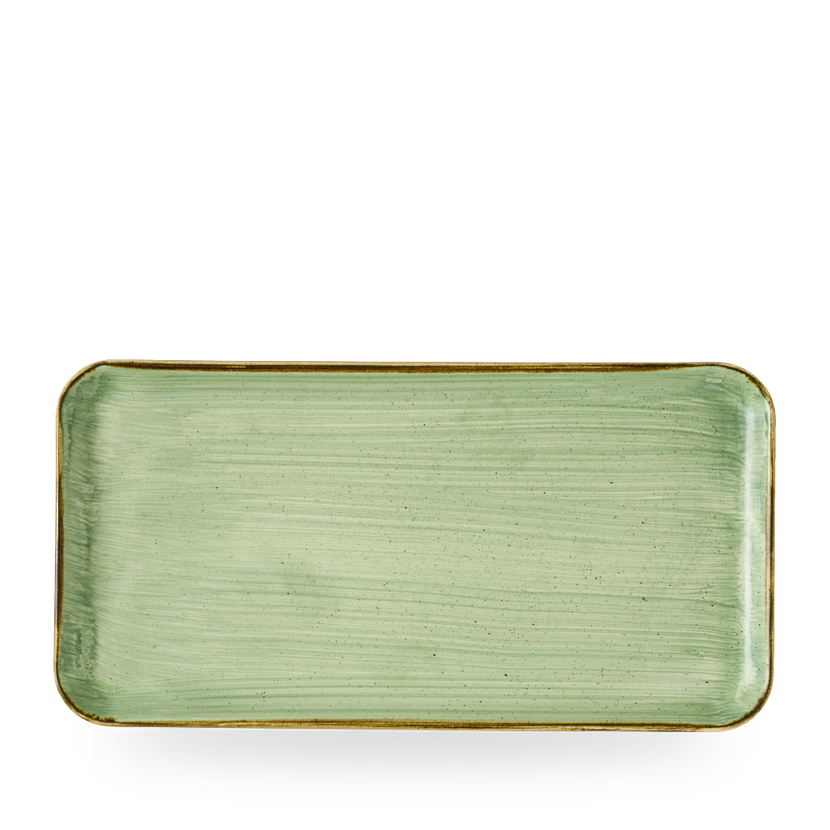 Churchill Stonecast Sage Green rechthoekig bord 35 x 18 cm