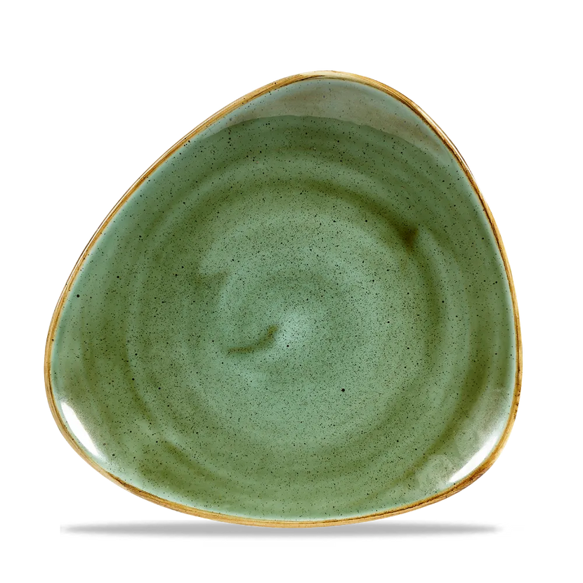 Churchill Stonecast Samphire Green Lotus bord Ø 18 cm – groen bloemvormig bord voor horeca