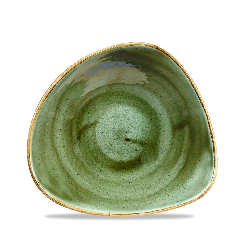 Churchill Stonecast Samphire Green Lotus kom Ø 23 cm – gespikkeld porseleinen kom voor hotels en restaurants