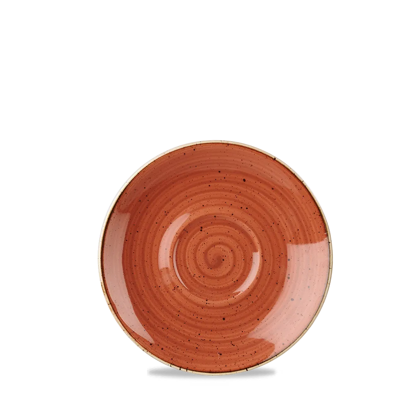 Churchill Stonecast Orange cappuccinoschotel Ø 16 cm – porseleinen schotel voor fine dining