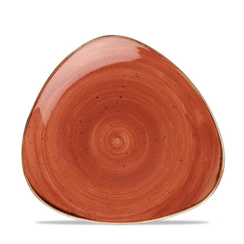 Churchill Stonecast Orange Lotus bord Ø 18 cm – gespikkeld porseleinen bijgerecht bord voor fine dining