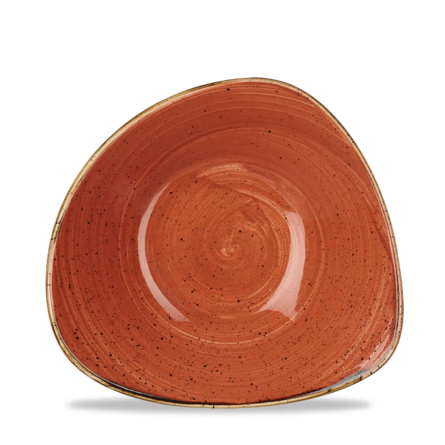 Churchill Stonecast Orange Lotus kom Ø 18 cm – gespikkeld porseleinen kom voor de horecasector