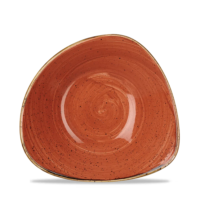 Churchill Stonecast Orange Lotus kom Ø 23 cm – gespikkeld porseleinen kom voor restaurants