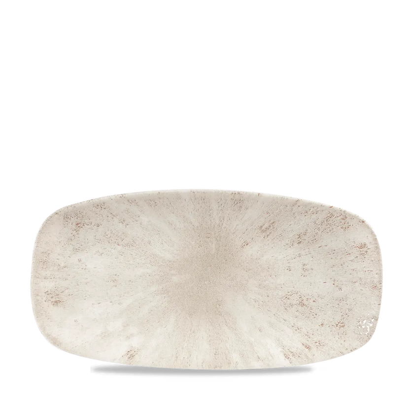 Churchill Stone Agate Grey ovaal chef's bord 29,8 x 15,3 cm – porseleinen presenteerbord voor hotels en restaurants