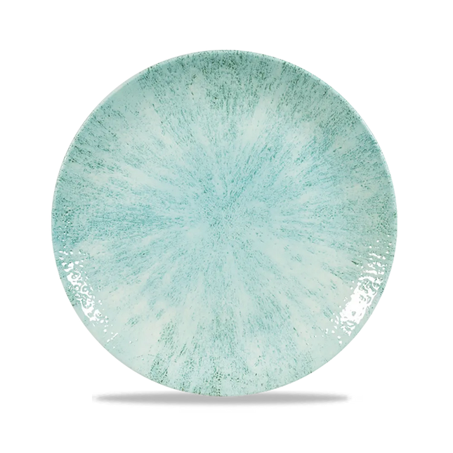 Churchill Stone Aquamarine Evolve coupebord Ø 22 cm – randloos porseleinen bord voor de horeca