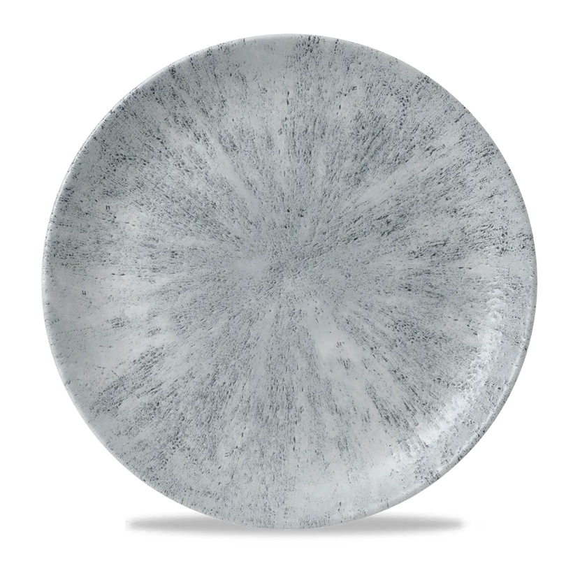 Churchill Stone Pearl Grey Evolve coupebord Ø 29 cm – randloos porseleinen bord voor restaurants