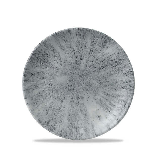 Churchill Stone Pearl Grey Evolve coupebord Ø 17 cm – randloos porseleinen bord voor cafés en bars