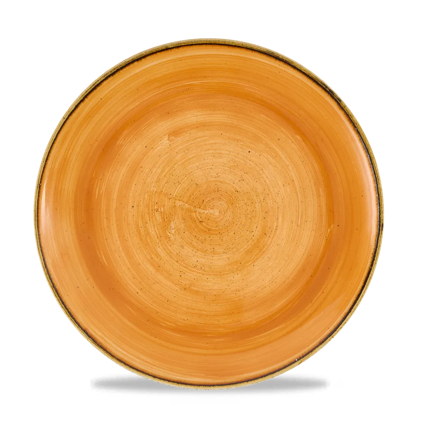 Churchill Stonecast Tangerine coupe bord Ø 26 cm – gespikkeld oranje bord voor restaurants