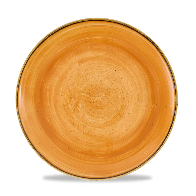 Churchill Stonecast Tangerine coupe bord Ø 26 cm – gespikkeld oranje bord voor restaurants