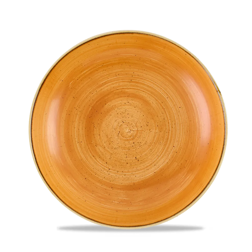 Churchill Stonecast Tangerine coupe kom Ø 24,8 cm – ruime oranje serveerkom voor horeca