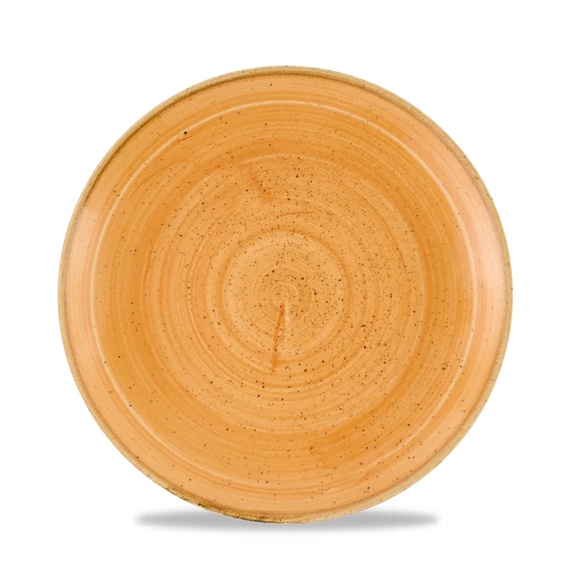 Churchill Stonecast Tangerine coupebord Ø 21,7 cm – gespikkeld porseleinen bord voor restaurants