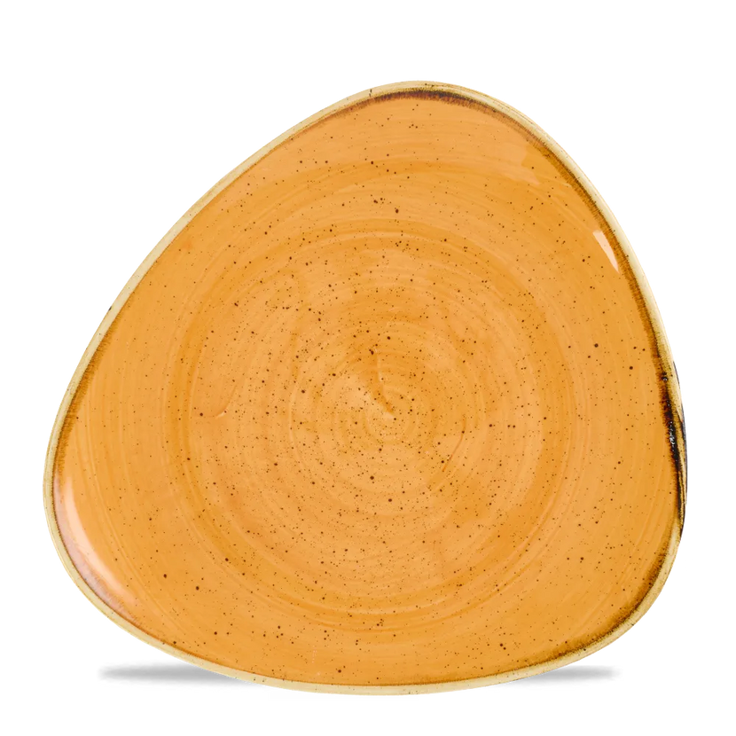 Churchill Stonecast Tangerine Lotus bord Ø 23 cm – oranje bloemvormig bord voor horeca
