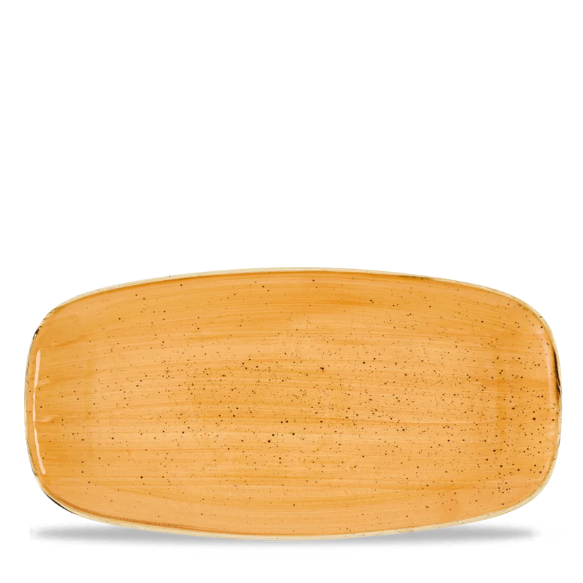 Churchill Stonecast Tangerine chef's ovaal bord 29,8x15,3 cm – oranje bord voor fine dining
