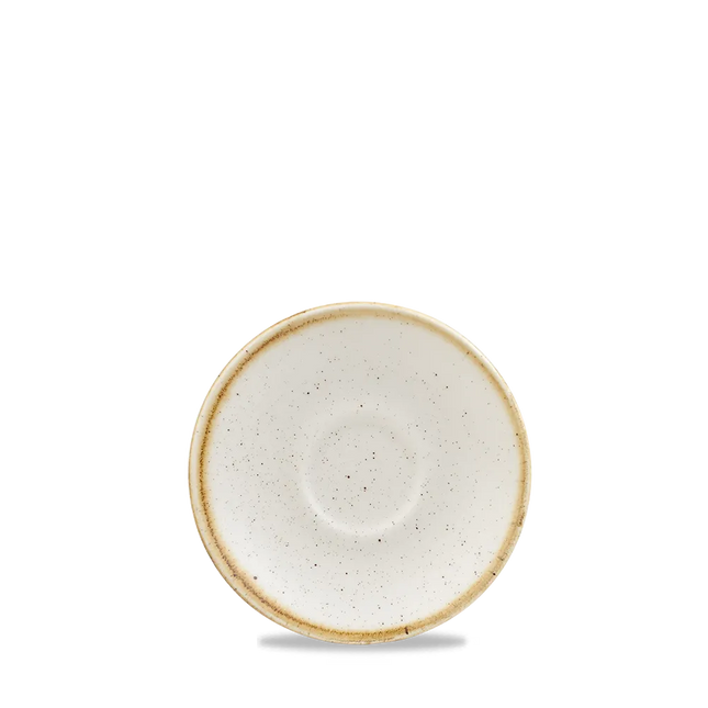 Churchill Stonecast Barley White espressoschoteltje Ø 11 cm – porseleinen schotel voor de horecasector