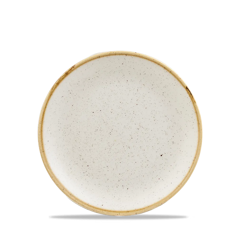 Churchill Stonecast Barley White Evolve coupebord Ø 17 cm – randloos porseleinen bord voor fine dining