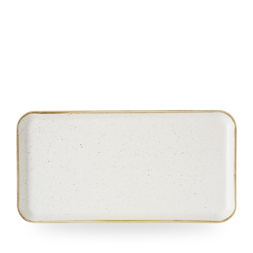 Churchill Stonecast Barley White rechthoekig bord 35 x 18 cm