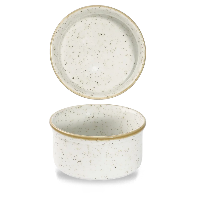 Churchill Stonecast Barley White grote ramekin Ø 9 cm – porseleinen ovenschaaltje voor buffetten en catering