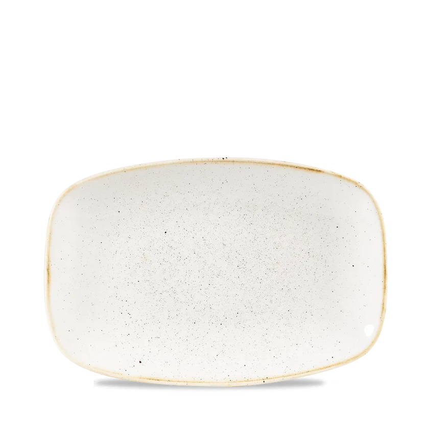 Churchill Stonecast Barley White ovaal chef's bord 23,7 x 15,7 cm – porseleinen presenteerbord voor de horeca